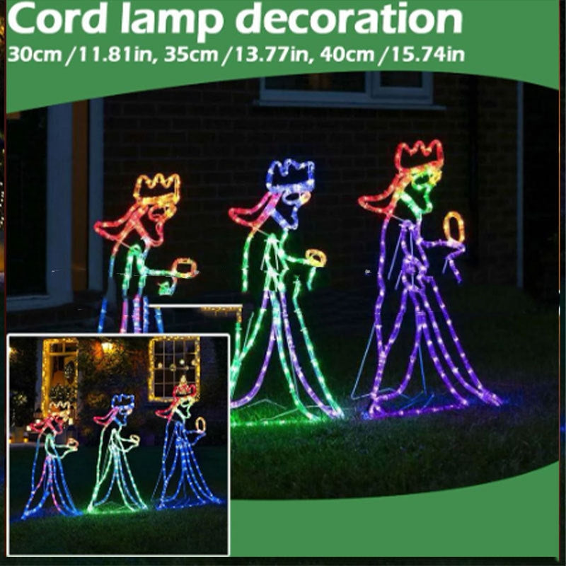 Outdoor Christmas LED Three 3 King Silhouette Pattern Decoration