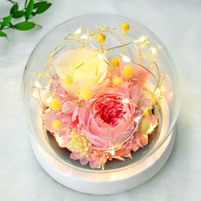 Eternal Flower Rose Glass Cover Gift Box Gift