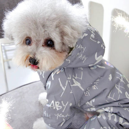 Pet Dog Autumn And Winter Clothing Cotton Clothes Four-legged Clothes