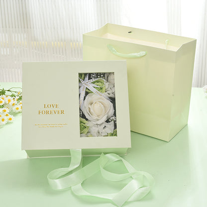 Transparent Window Perfume Gift Box Eternal Rose Hand Gift Box