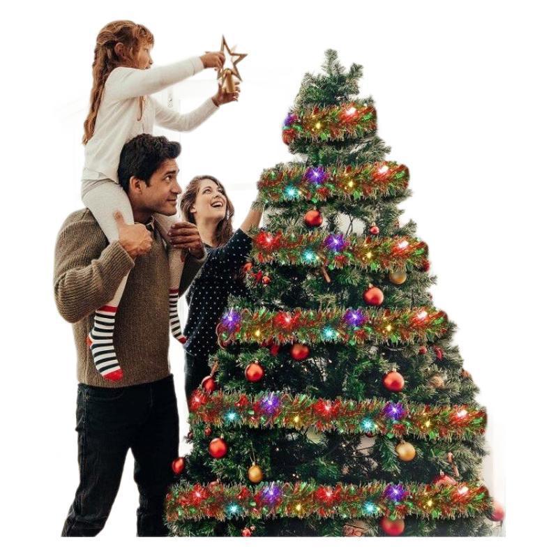 Christmas Ribbon Lights String Silk Party Decoration