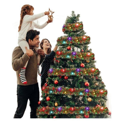 Christmas Ribbon Lights String Silk Party Decoration