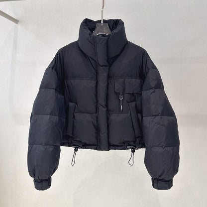 Korean-style Stand Collar Simple Thickened Short Stylish Puffer Jacket