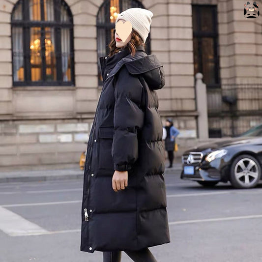 Thickened Mid-length Over-the-knee Cotton Coat