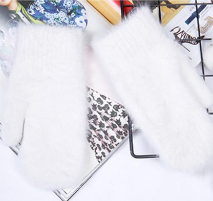 Angora Wool Women's Winter Gloves