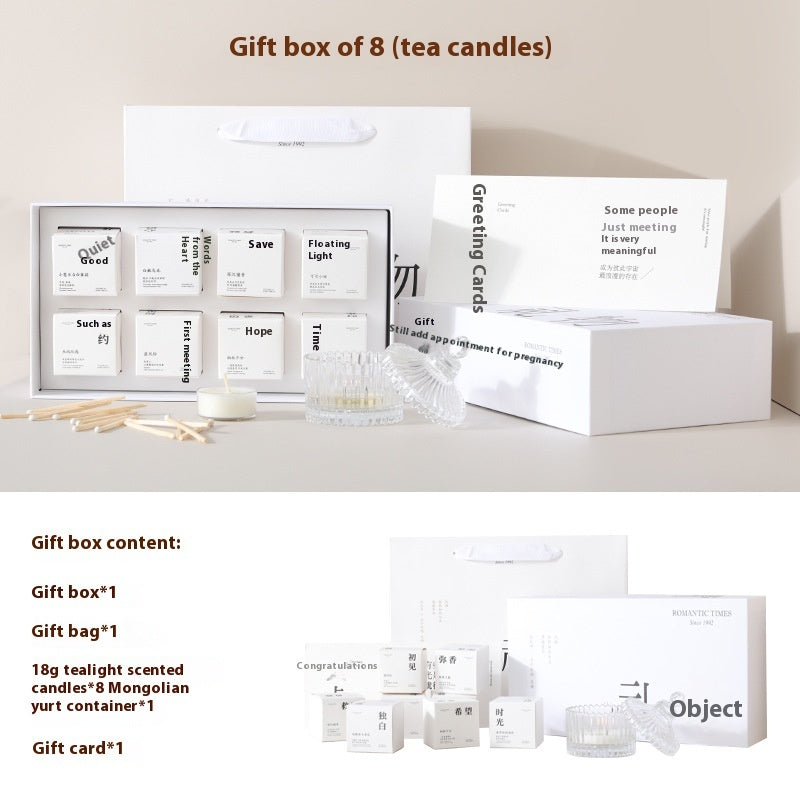 Xiangli Tibetan Poetry Aromatherapy Candle Gift Box Fragrance Wedding Tealight Hand Gift Birthday Lover Christmas Gift