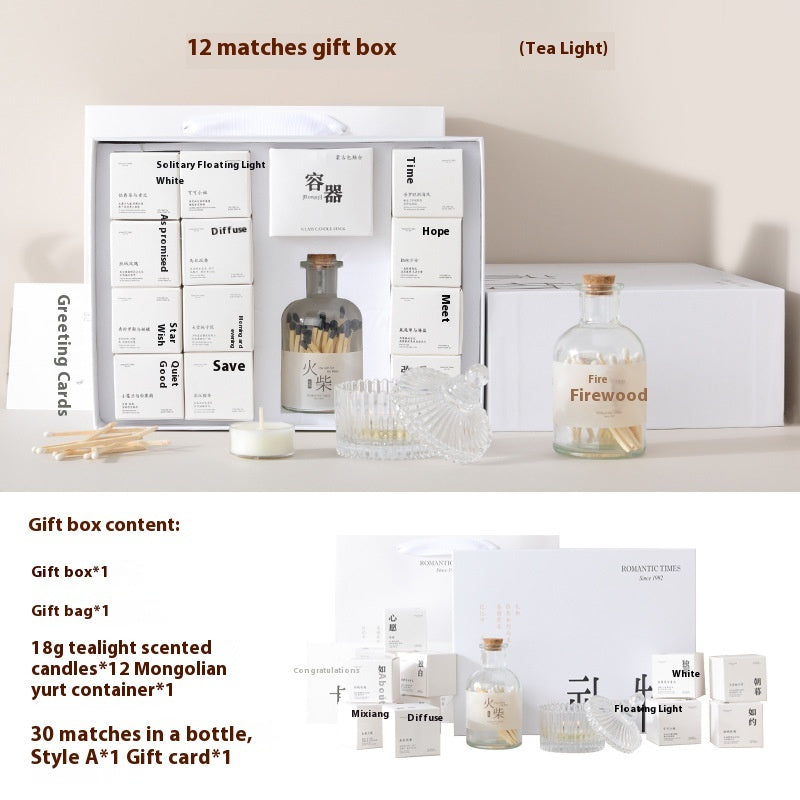 Xiangli Tibetan Poetry Aromatherapy Candle Gift Box Fragrance Wedding Tealight Hand Gift Birthday Lover Christmas Gift