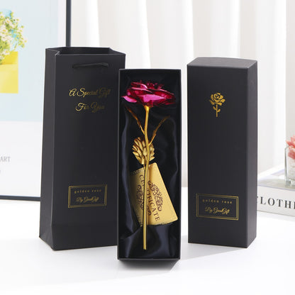 Gold Foil Rose Creative Holiday Gifts For Girls