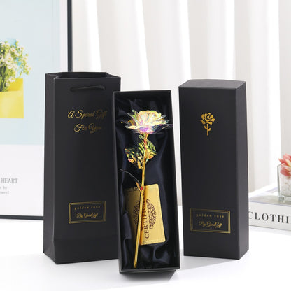 Gold Foil Rose Creative Holiday Gifts For Girls