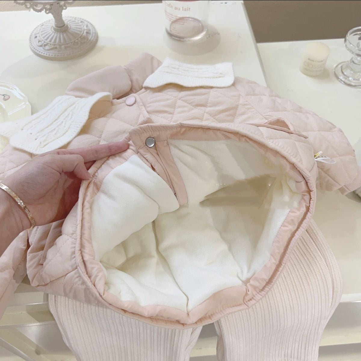 Girls'cotton-padded Clothes Coat New Winter Clothes Quilted Winter