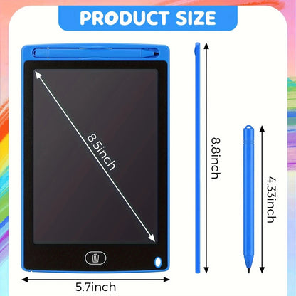 8.5 Inch Color LCD Doodle Board - Reusable & Erasable Drawing Tablet For Kids, Perfect Gift For Birthdays, Christmas & School