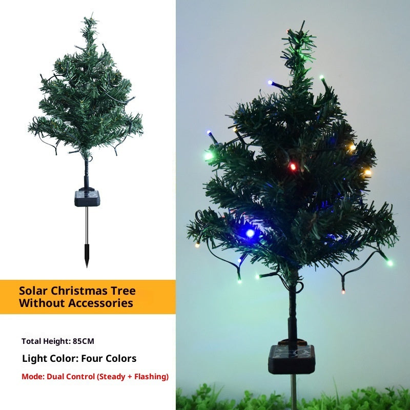 Solar Christmas Cedar Tree Lamp Outdoor Lawn Decoration