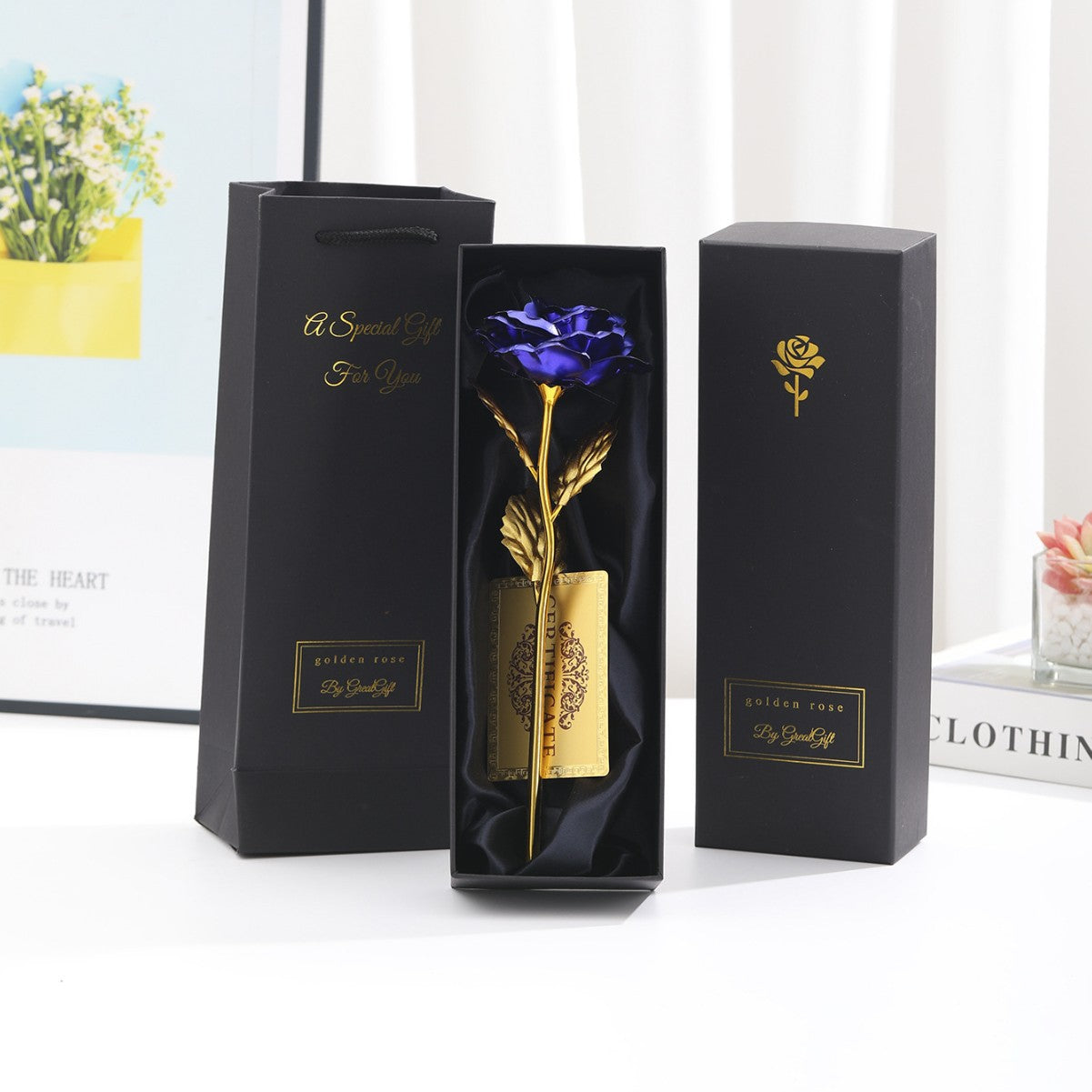 Gold Foil Rose Creative Holiday Gifts For Girls