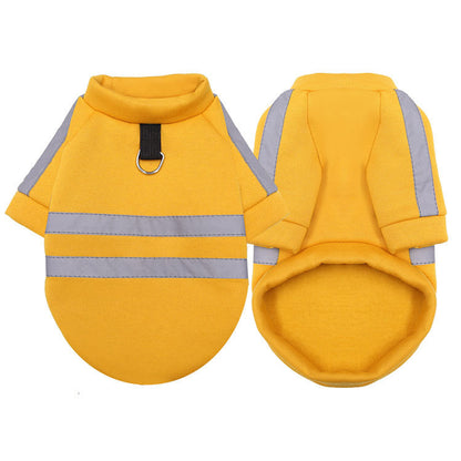 Tractionable Reflective Sweater Night Walking Dog Cat Pet Clothes