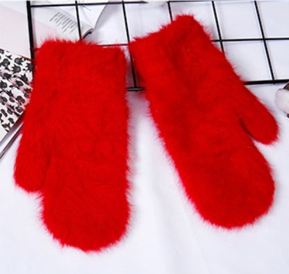 Angora Wool Women's Winter Gloves