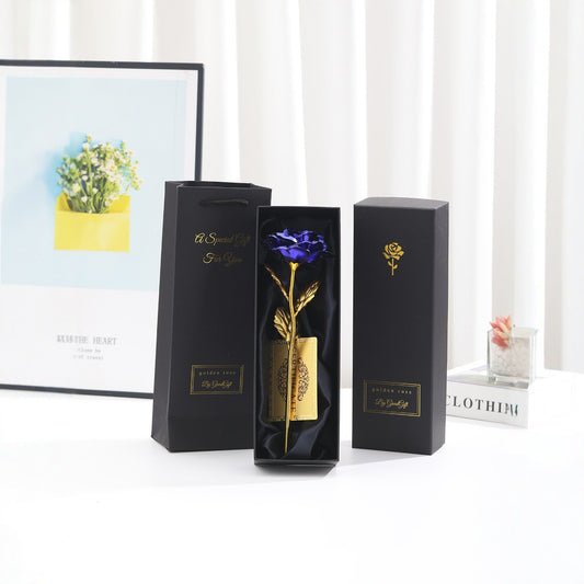 Gold Foil Rose Creative Holiday Gifts For Girls