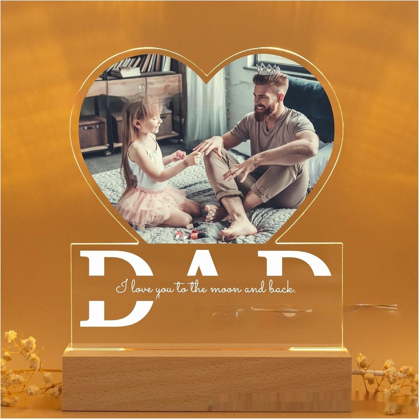 Valentine's Day Night Light Acrylic Color Printing Photo Personalized Ornament