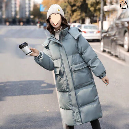 Thickened Mid-length Over-the-knee Cotton Coat