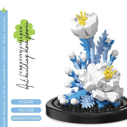 Dust Cover Building Blocks Flowers Children's Assembly Toys