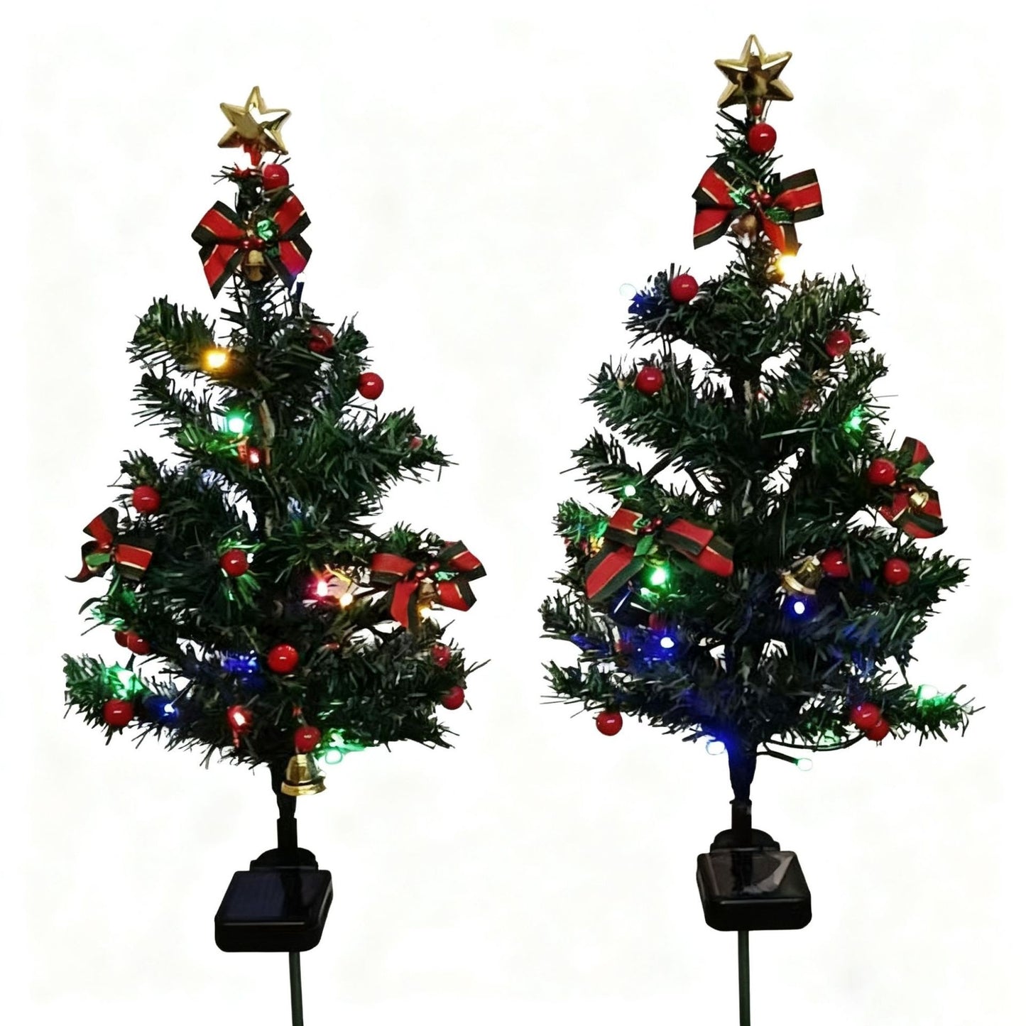 Solar Christmas Cedar Tree Lamp Outdoor Lawn Decoration