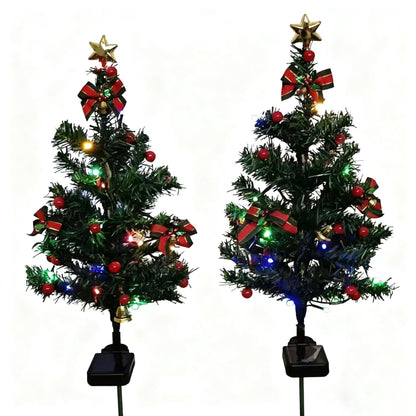 Solar Christmas Cedar Tree Lamp Outdoor Lawn Decoration