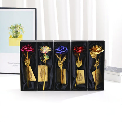 Gold Foil Rose Creative Holiday Gifts For Girls