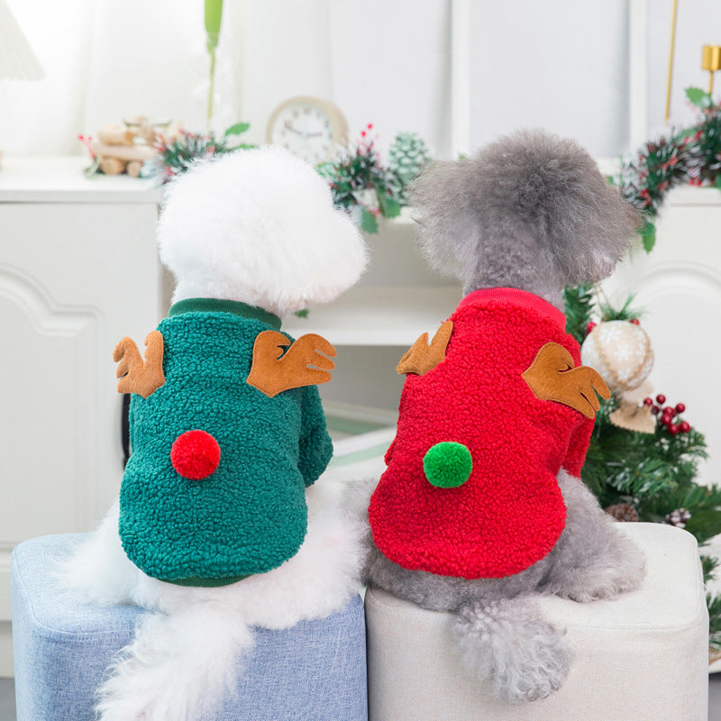 Dog Clothes Autumn And Winter Pet Clothes New Teddy Small Dog Pet Clothing Winter 21 Christmas Tree Fluffy Jacket