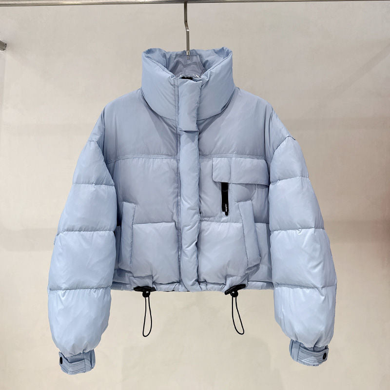 Korean-style Stand Collar Simple Thickened Short Stylish Puffer Jacket